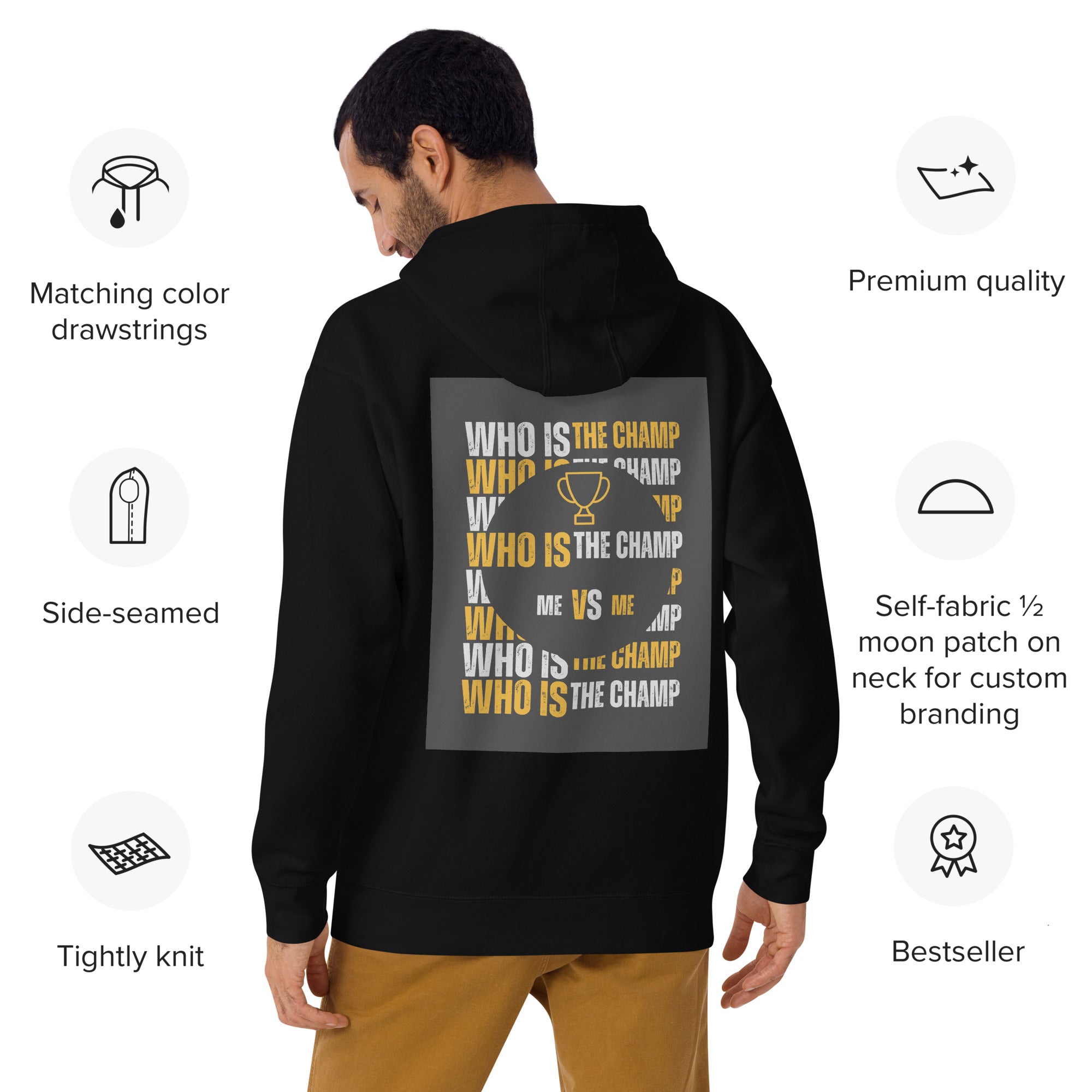 Unisex 'Who is the Champ - me vs me' Panthers Hoodie